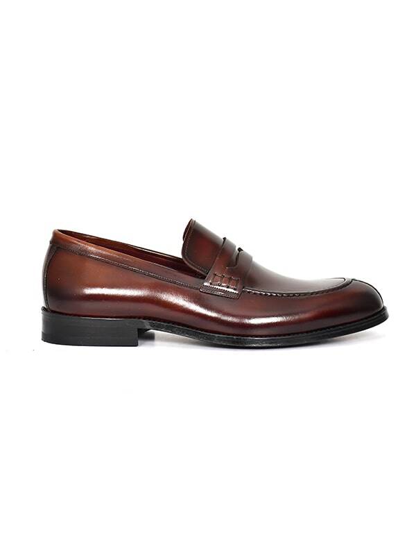 Hakiki Açma Deri Kösele Taban Loafer Model Erkek Ayakkabı - Tuna K1625 - 1