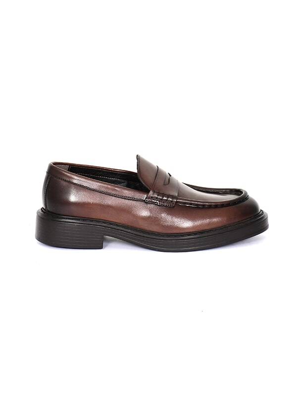 Hakiki Antik Deri EVA Taban Loafer Model Erkek Ayakkabı - Tuna 3948 - 1