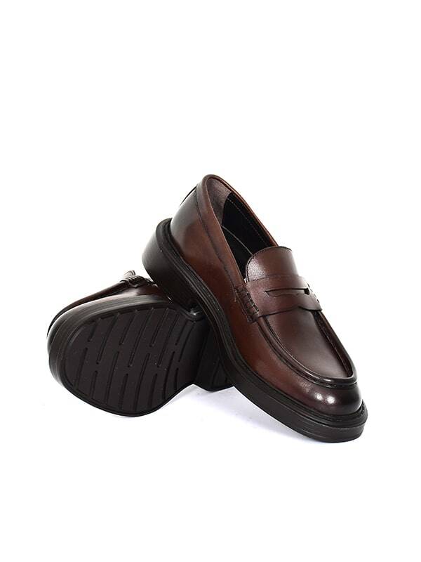 Hakiki Antik Deri EVA Taban Loafer Model Erkek Ayakkabı - Tuna 3948 - 5