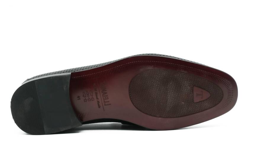 Hakiki Antik Deri Kösele Taban Toka Detaylı Mokasen Erkek Ayakkabı - Tuna K160 - 4
