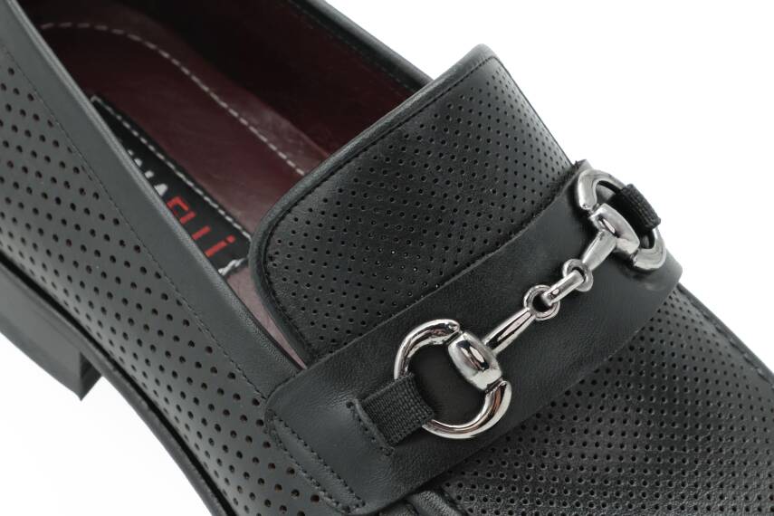 Hakiki Antik Deri Kösele Taban Toka Detaylı Mokasen Erkek Ayakkabı - Tuna K160 - 6