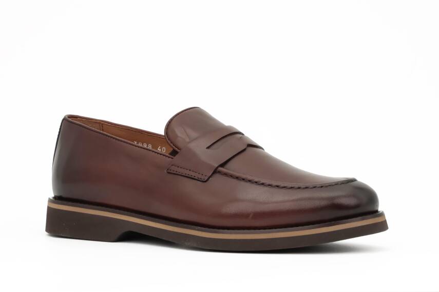 Hakiki Antik Deri EVA Taban Loafer Model Erkek Ayakkabı - 2