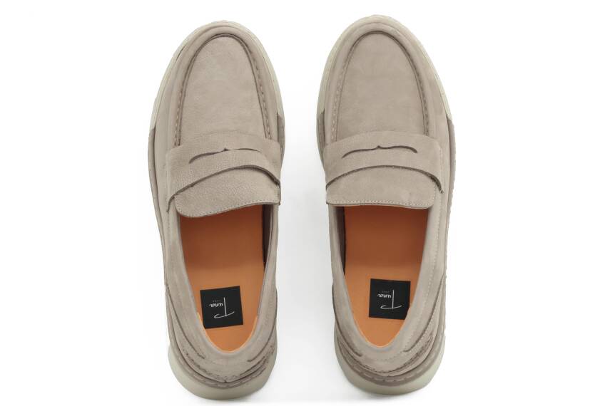 Hakiki Nubuk Deri EVA Taban Loafer Erkek Ayakkabı - Tuna 253252 - 4