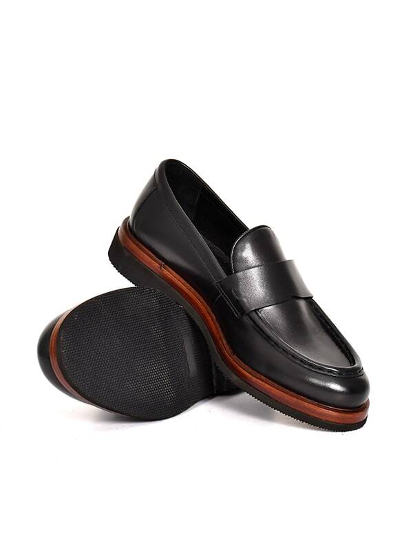 Hakiki Spiro Deri EVA Taban Loafer Model Erkek Ayakkabı - Tuna 3524 - 3