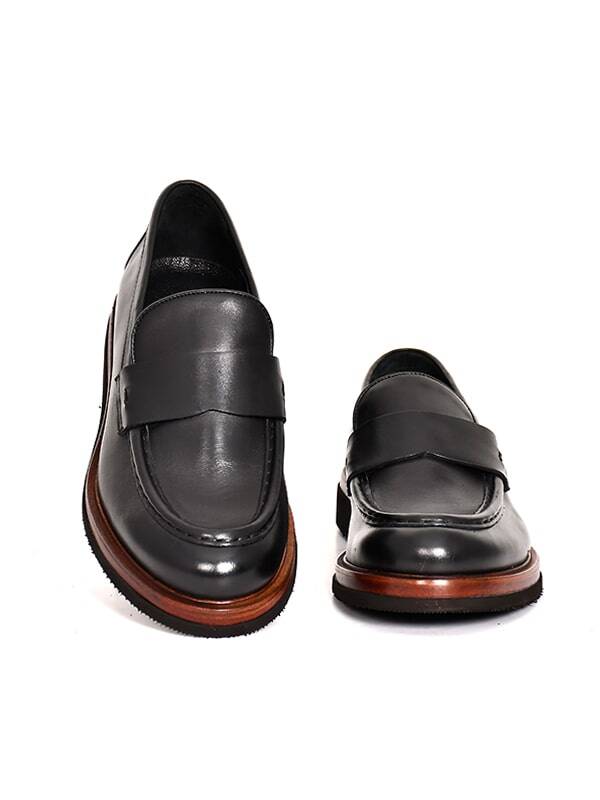 Hakiki Spiro Deri EVA Taban Loafer Model Erkek Ayakkabı - Tuna 3524 - 4