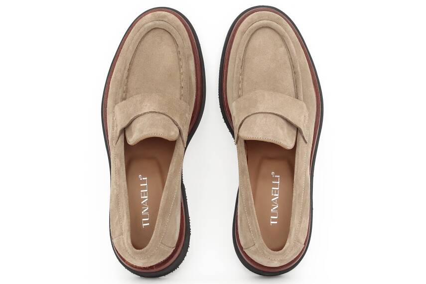 Hakiki Süet Deri EVA Taban Loafer Model Erkek Ayakkabı - 5