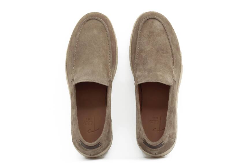 Hakiki Süet Deri Kauçuk Taban Loafer Model Erkek Ayakkabı - Tuna 4154 - 5